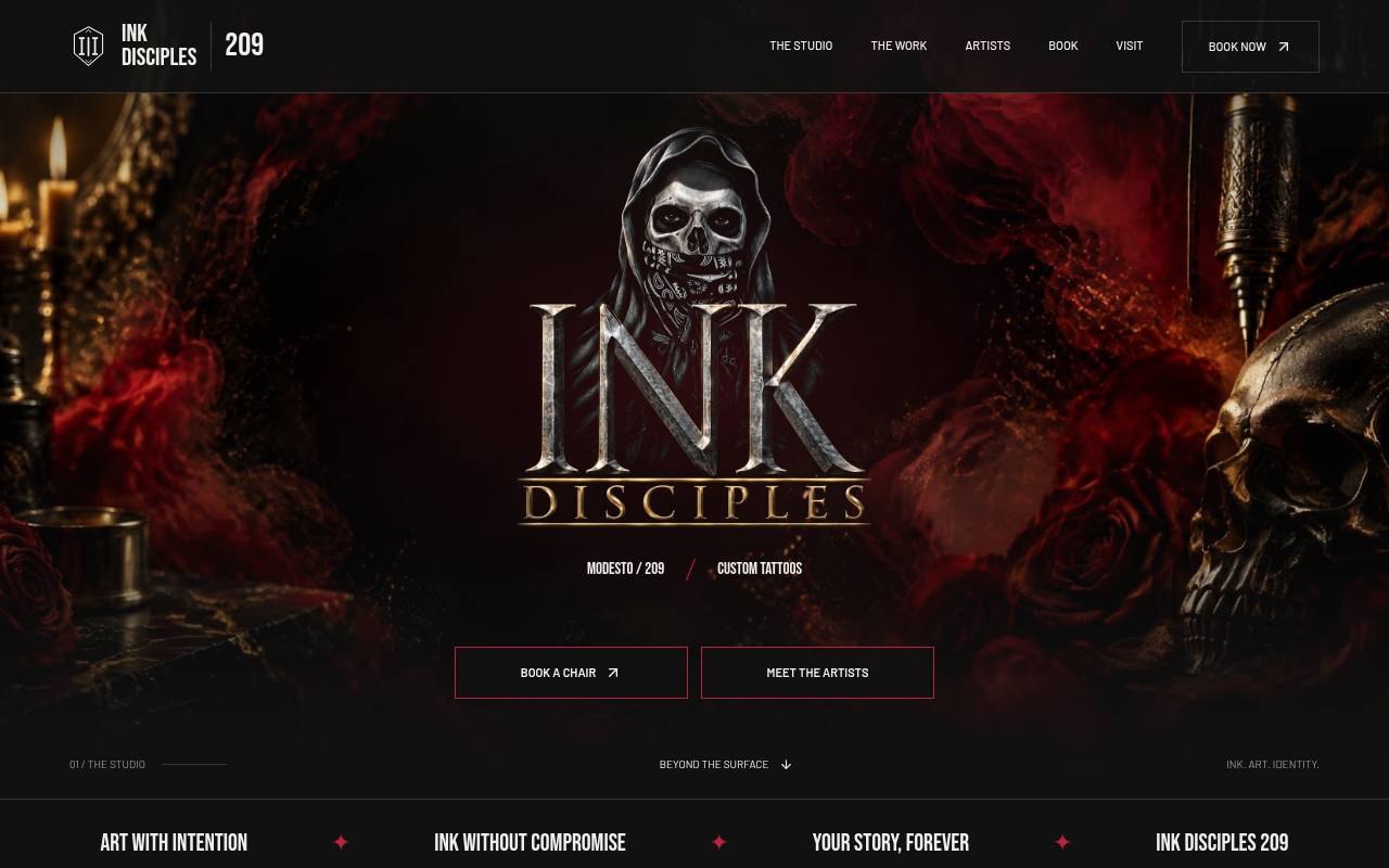 Ink Divine Realms website